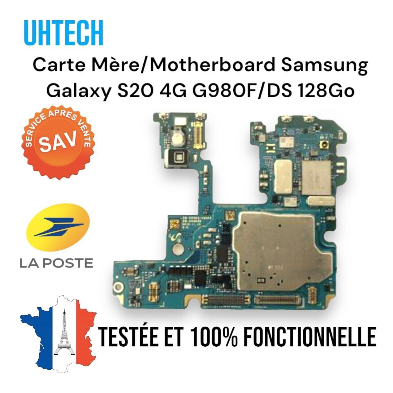 Carte mère Carte Mère Motherboard Samsung Galaxy S20 4G G980F DS 128 Go