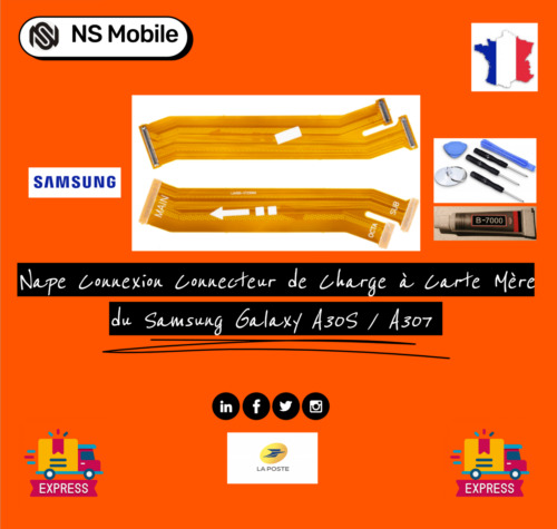 Nappe Connexion Connecteur de Charge à Carte Mère du Samsung Galaxy A30S / A307 small picture n° 1