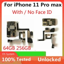 Carte mère originale débloquée avec Face ID pour iPhone, avec iCloud libre, circuit imprimé principal complet avec puces