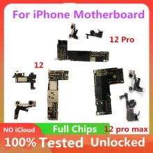 Carte mère pour iPhone 12 / 11 Pro Max /12 Pro Max, avec iCloud gratuit, circuit imprimé complet, avec mises à jour OS et/ou sans Face ID
