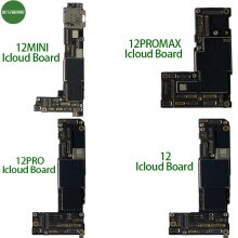 ICloud carte mère pour iPhone 12mini 12Promax 12pro, Logic Board avec verrouillage d'alimentation, test LCD, pratique de la réparation