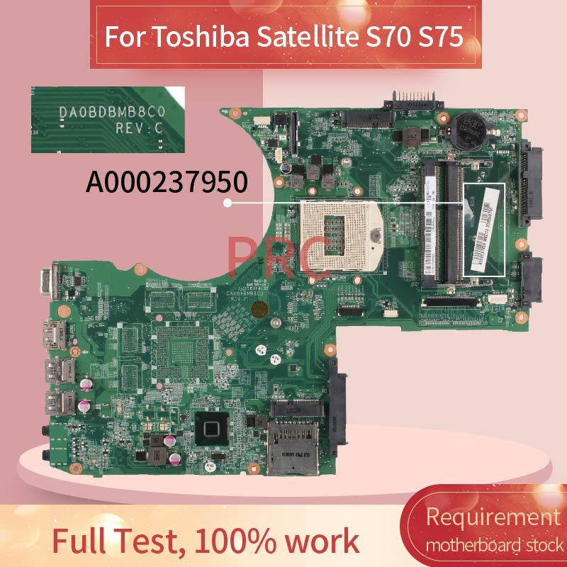 Carte mère AMD 216  0841027 pour ordinateur portable, composant pc, compatible avec Toshiba Satellite S70 S75, A000237590