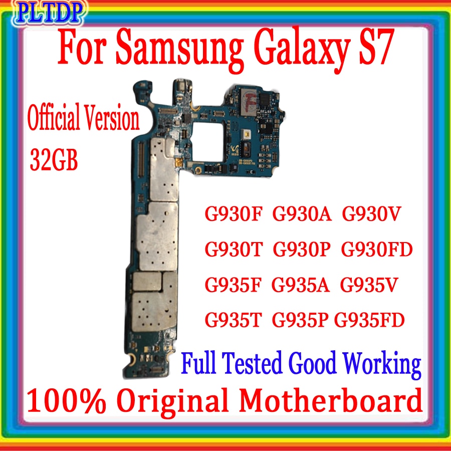 Carte mère 32 go pour Samsung S7 G935F G935FD g930 v G930F g930 fd, 100% originale, circuit imprimé avec puces, Android