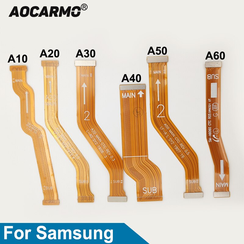 Aocarmo  connecteur de carte mère avec câble flexible, pour Samsung Galaxy A10 A20 A30 A40 A50 A60 A20E A21 A21S A10S