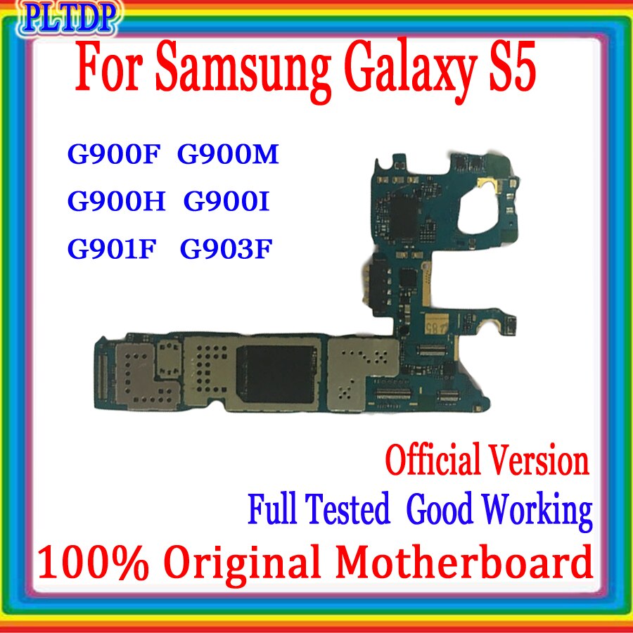 Carte mère 100% originale débloquée pour Samsung Galaxy S5 G900F, circuit imprimé complet avec puces testé