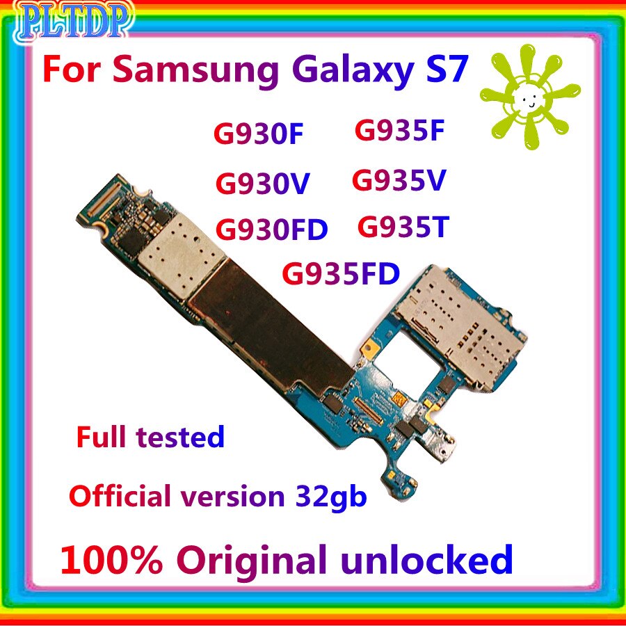 Carte mère 32 go simple/double Sim débloquée pour Samsung Galaxy S7 G930F G930V G930FD G935F G935T G935FD