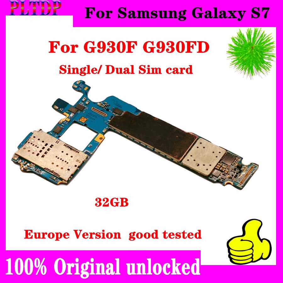 Mainborad pour Samsung Galaxy S7 Edge G935F G935FD carte mère, double carte Sim unique, puces logiques d'origine déverrouillées