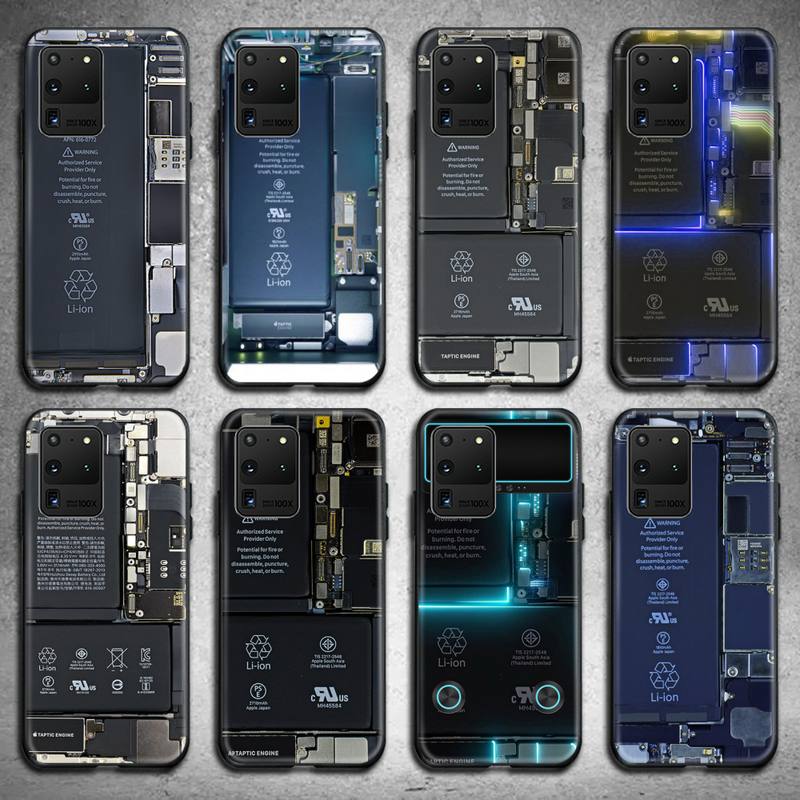 Coque de téléphone Samsung, Circuit imprimé, carte mère, étui pour Galaxy S21 Plus Ultra S20 FE M11 S8 S9 plus S10 5G lite 2020
