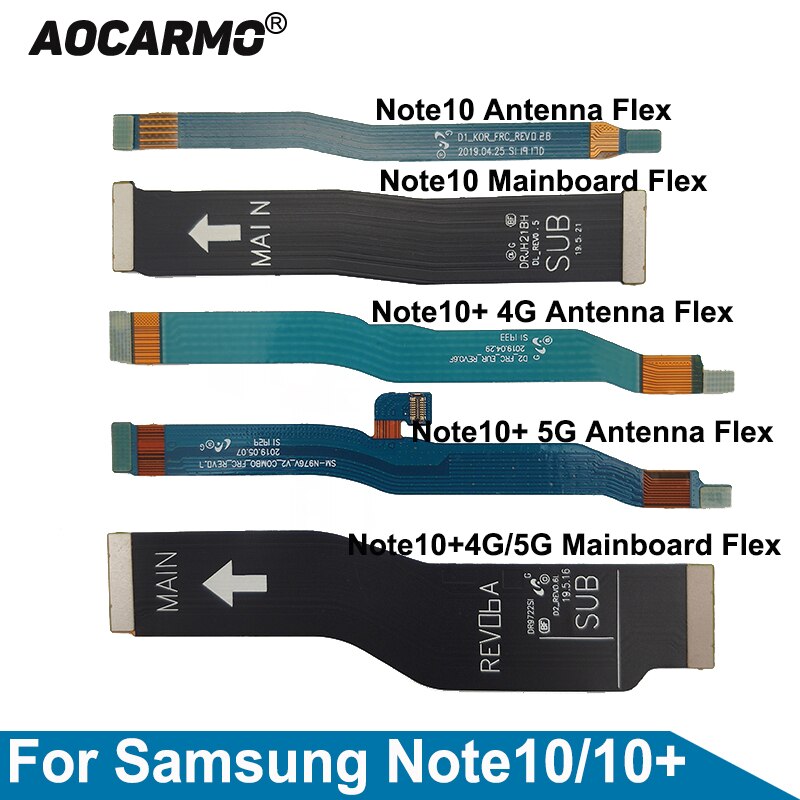 Aocarmo  connecteur de carte mère pour Samsung Galaxy note 10 +, câble flexible d'antenne de Signal de charge USB