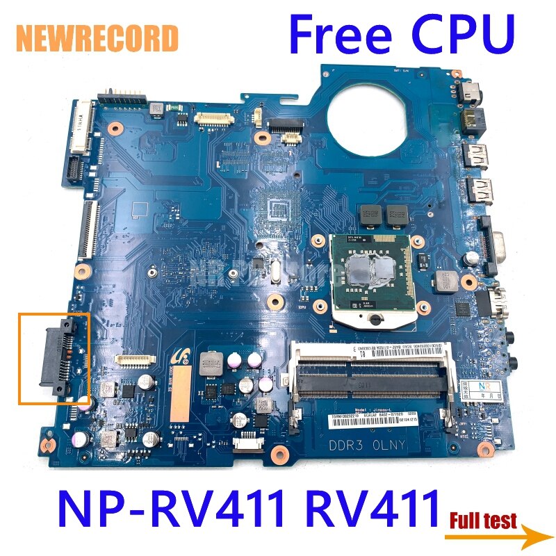 NEWRECORD  carte mère DDR3 HM55 pour Samsung BA41-01432A, BA41-01433A, BA41-01434A, BA92-07702A, BA92-07702B, pour ordinateur portable NP-RV411, RV411