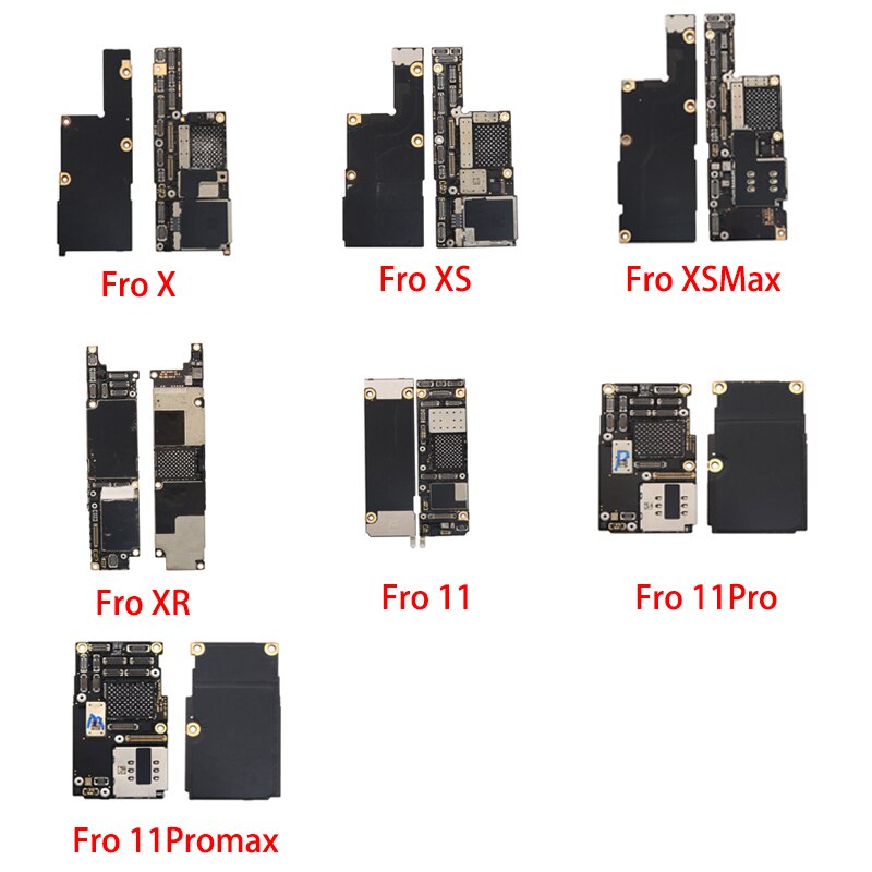Carte mère endommagée sans NAND pour iPhone X XR XS 11 12 Pro Max, désassemblage manuel, pour formation technique