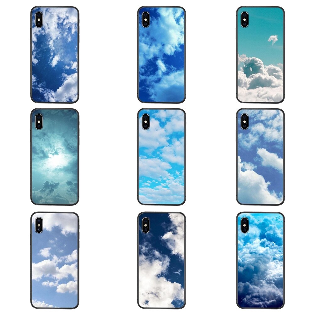 Coque de téléphone portable de luxe, nuage sur le ciel bleu pour Xioami Redmi Note 10 Pro 5G 9 9S 9T Max 8 7 6 5 4 Pro Max, coque noire amazon