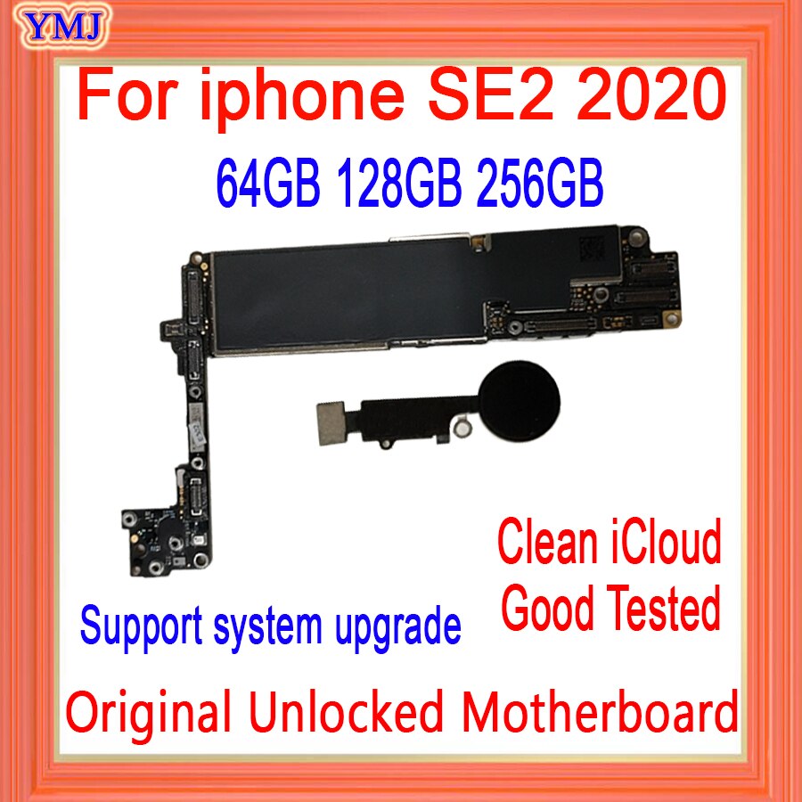 Carte mère 64 go/100% go/2020 go originale débloquée pour iphone SE 128, avec/sans Touch ID, circuit imprimé compatible IOS, 256 testé