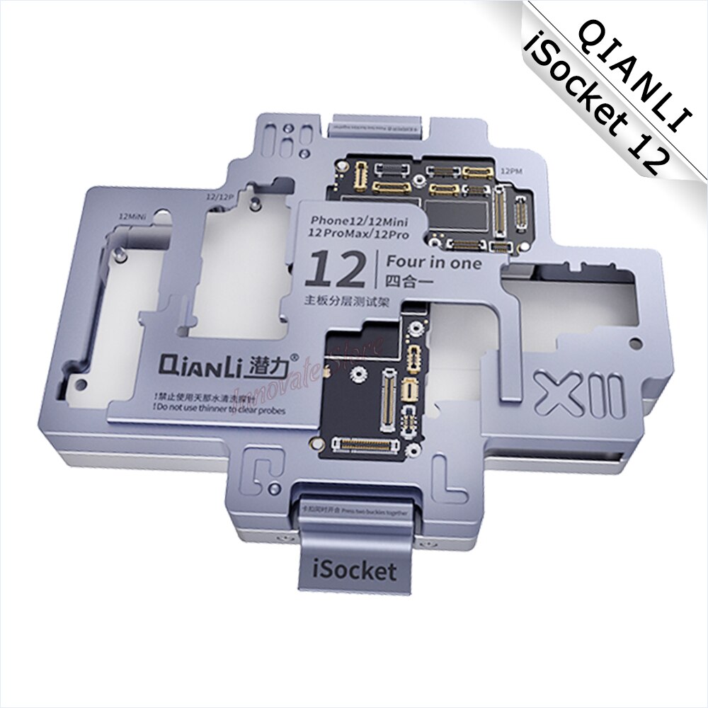 Support de Test de carte mère QIANLI ISocket 12 Series 4 en 1 pour téléphone 12 PRO MAX, MINI couches, détection de liaison libre, fixation de réparation