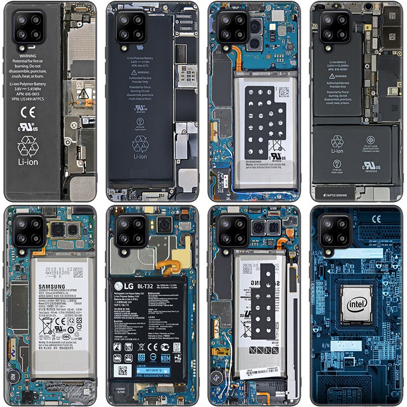 Coque à puce de carte mère, pour Samsung Galaxy M12 M11 M21 M02S M42 M30S M31S M40S M51 M32 M01 J2 Core J6 J8 2018 J4 +