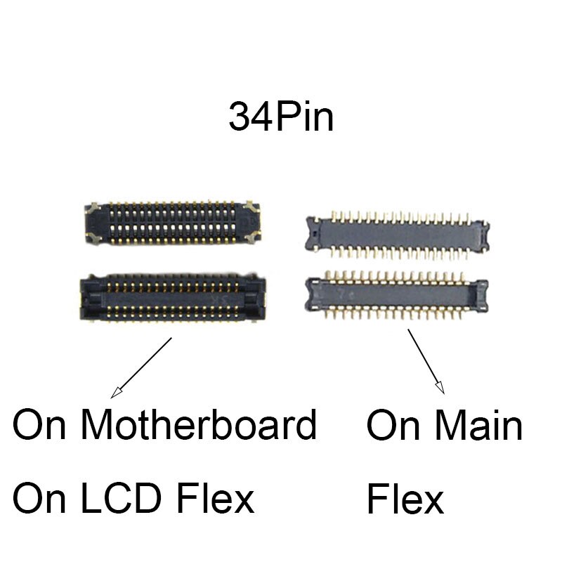 Écran LCD Flex pour Samsung Galaxy A20 A205 A205F A40S A3050 A3058, connecteur FPC sur carte mère 34 broches, 1 pièce