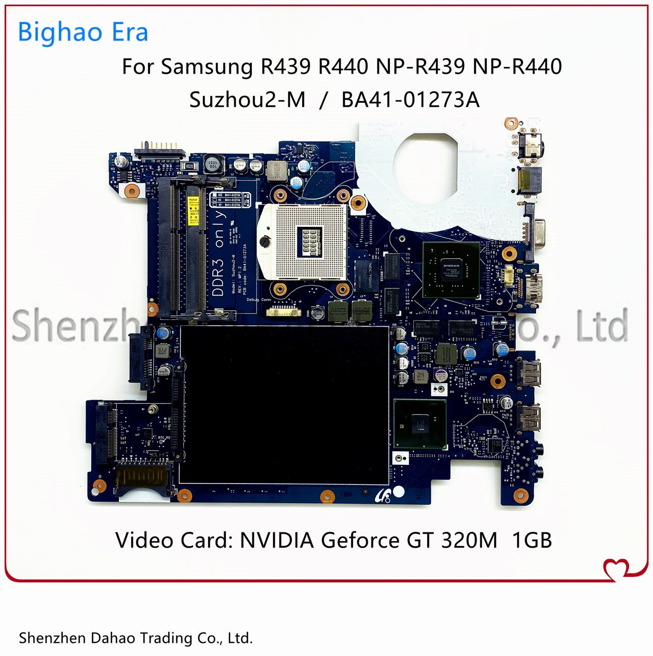 Pour Samsung NP-R439 R440 R439 Ordinateur Portable Carte Mère BA41-01273A Suzhou2-M Avec GT320M 1GB-GPU BA92-06385A BA92-06385B 100% Testé