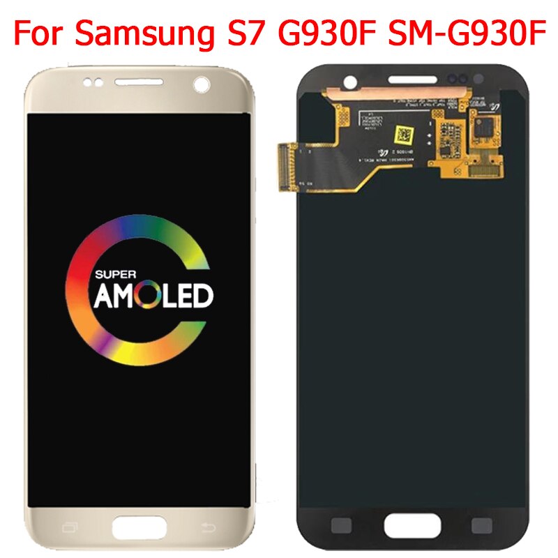 Bloc écran tactile LCD avec châssis, 5.1 pouces, pour Samsung Galaxy S7 G930F, SM-G930F