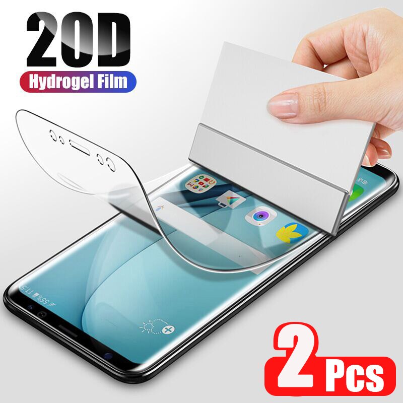 Film de protection d'écran en Hydrogel souple 20D, 2 pièces, pour Samsung Galaxy S21 S20 S10 S8 S9 Plus Note 20 10 9 Plus S21 Ultra 5G