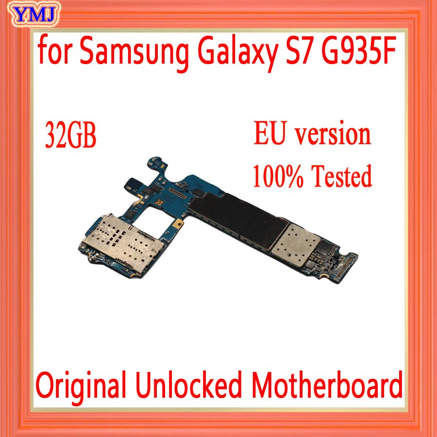 Carte mère originale débloquée pour Samsung Galaxy S7 edge G935F, Version européenne, circuit imprimé principal complet avec puces, livraison gratuite