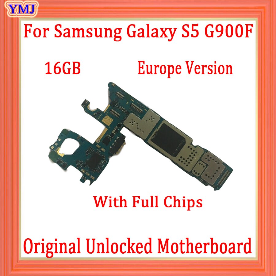 Carte mère 16 go originale débloquée pour Samsung Galaxy S5 G900F, avec puces complètes, Version européenne, livraison gratuite
