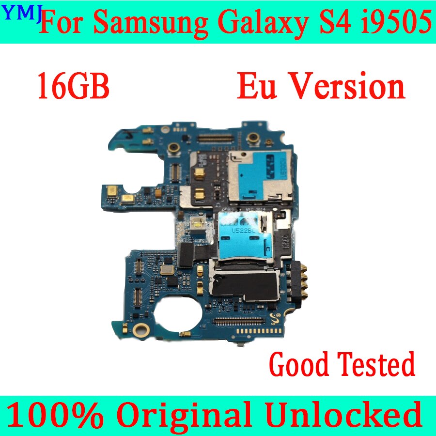 Carte mère 16 go originale débloquée pour Samsung Galaxy S4 i9500, avec système Android, circuit imprimé principal, livraison gratuite