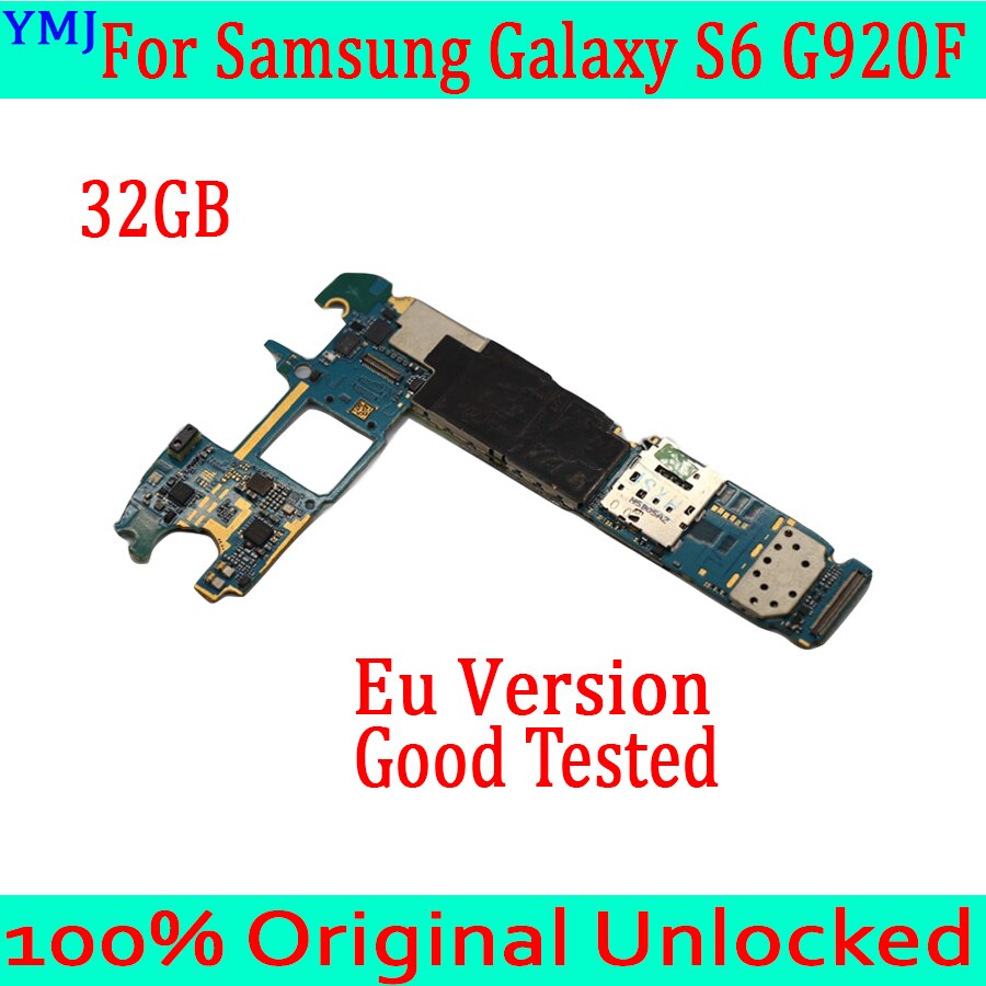 Carte mère originale débloquée pour Samsung Galaxy S6 G920F F920i, avec système Android, circuit imprimé principal, livraison gratuite