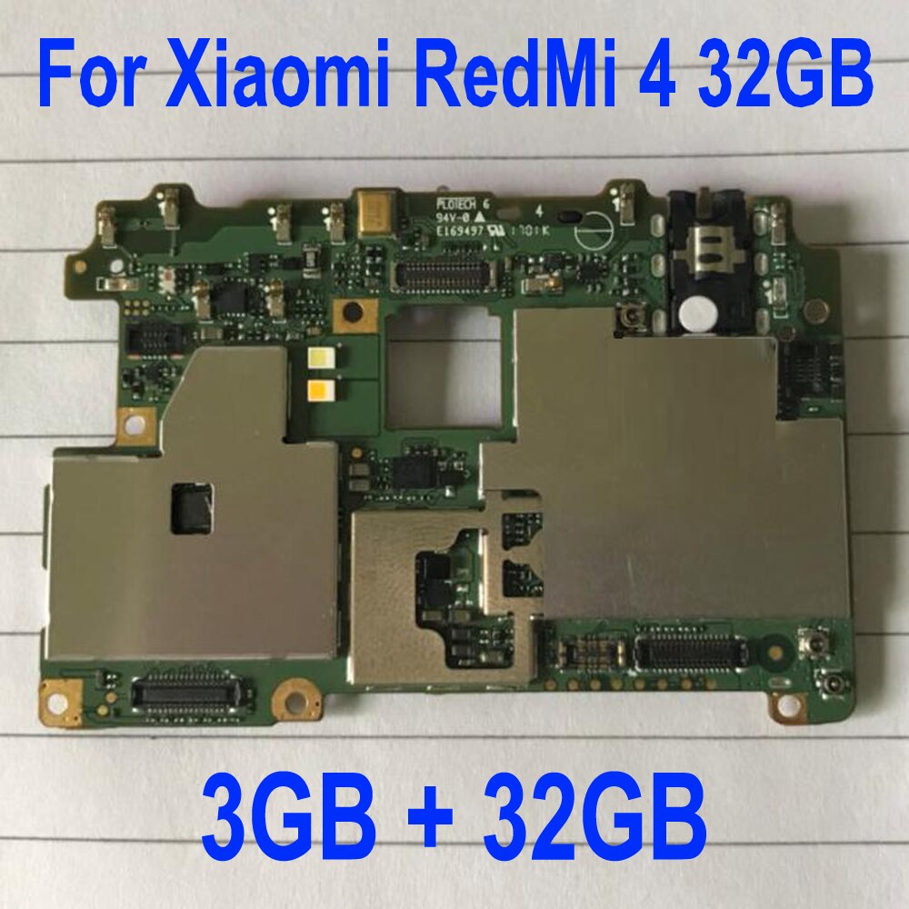Carte mère originale du micrologiciel Global pour Xiaomi Redmi 4 Pro Prime, 3 go/32 go, avec puces et câble flexible