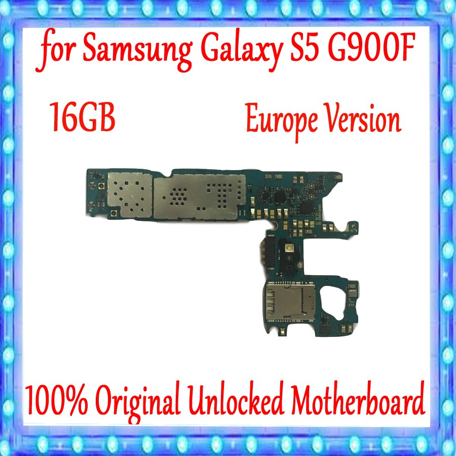Carte mère 16 go originale débloquée pour Samsung Galaxy S5 G900F, avec système Android, Version européenne