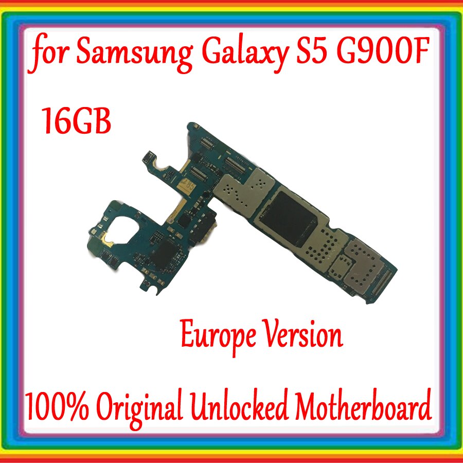 Carte mère 16 go 100% originale débloquée pour Samsung Galaxy S5 G900F, circuit imprimé principal avec puces, bon test