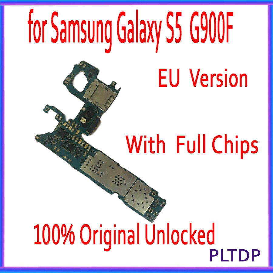 Carte mère 16 go originale débloquée pour Samsung Galaxy S5 G900F, Version européenne, circuit imprimé principal complet avec puces