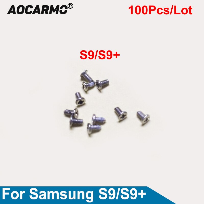 Aocarmo  cadre pour carte mère, 100 pièces/lot, 3.2x1.4mm, vis de remplacement pour Samsung Galaxy S9 S9 + S9 plus