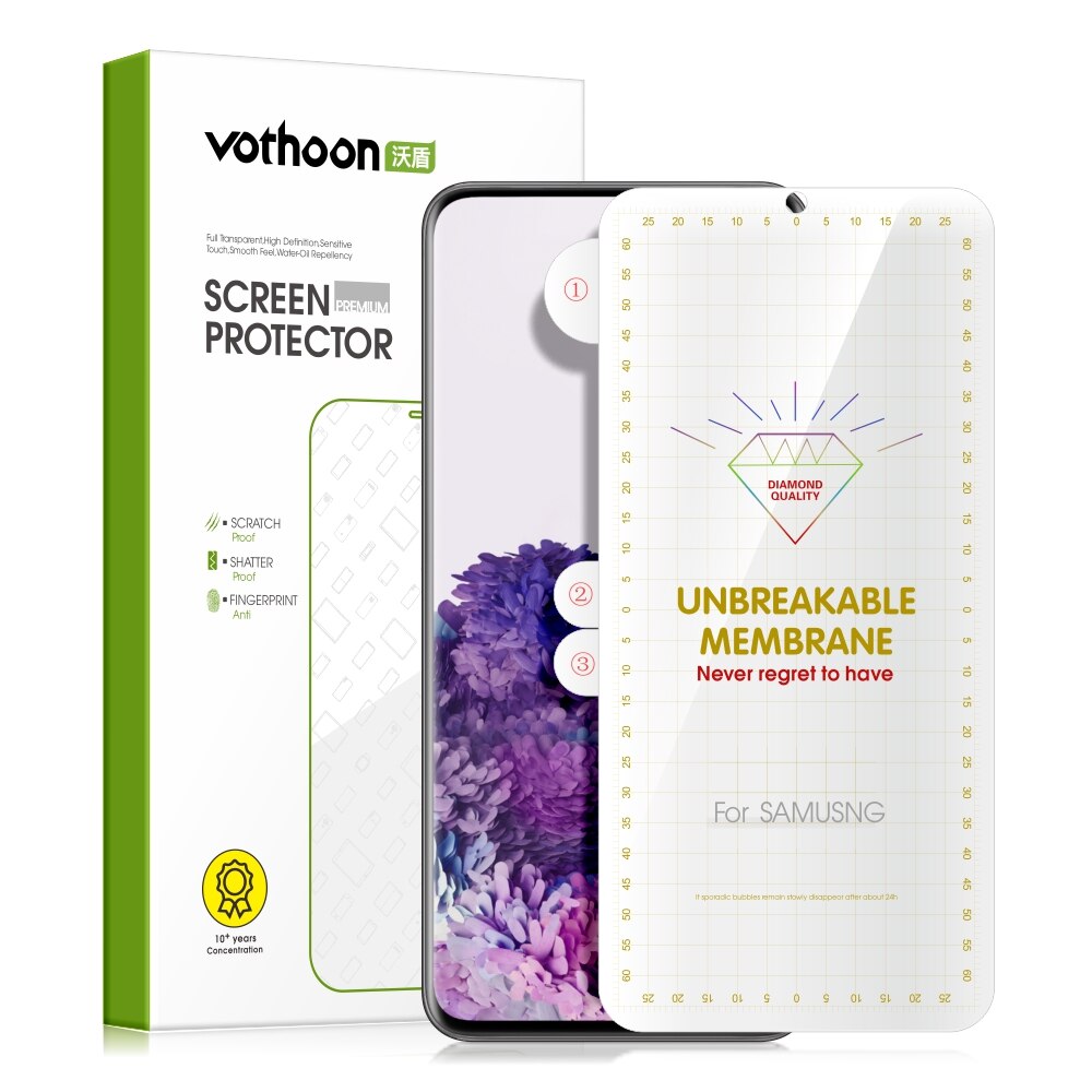 Vothoon  protecteur d'écran HD, Film de protection à couverture complète pour Samsung Galaxy S21 Ultra S20 S10 S8 S9 Plus Note 8 9 10 20 Plus