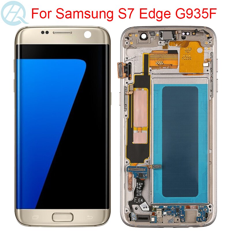 Ensemble écran tactile LCD avec châssis, sans défaut, pour Samsung Galaxy S7 Edge G935F