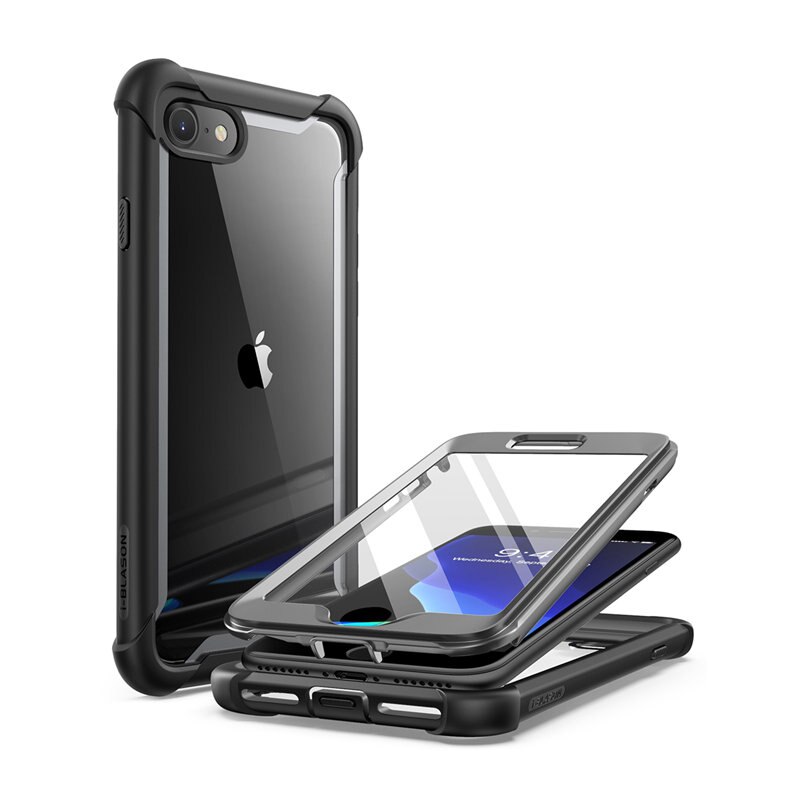 I-blason  coque intégrale robuste pour iPhone, compatible modèles 7, 8, SE 2020, protection d'écran intégrée