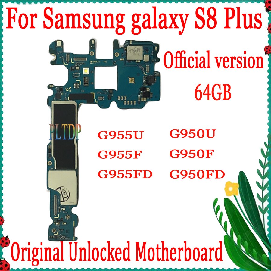 Carte mère avec puces complètes pour Samsung Galaxy S8 Plus G955U G955F G955FD G950U G950F G950FD, version officielle, livraison gratuite