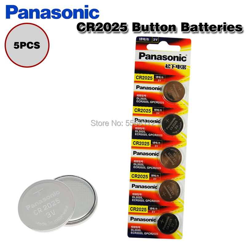 PANASONIC  5 piles pour piles boutons 3v, originales, neuves, pour montre, ordinateur, jouets, cr2025, cr2025