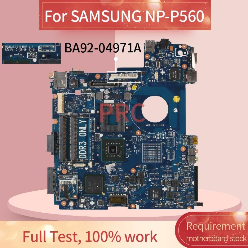 Carte mère Naptop pour SAMSUNG BA92-04971A, processeur NP-P560 DDR3, BA41-00917A pour Notebook