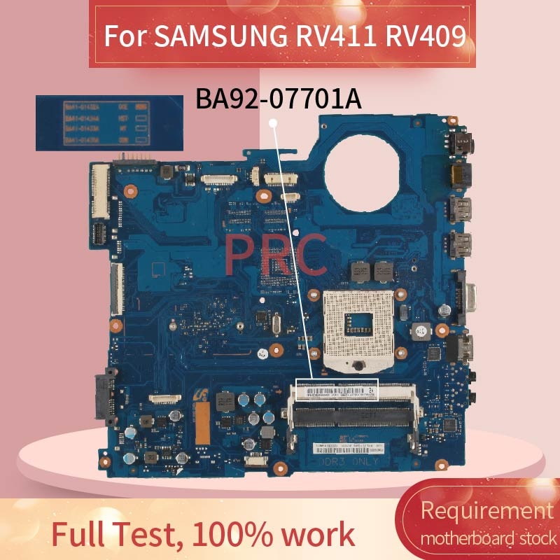 Carte mère PGA 989 pour ordinateur portable SAMSUNG, compatible avec les modèles RV411, RV409, HM55, DDR3