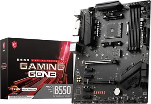 Carte mère MSI B550 Gaming GEN3 AMD PCIe 3.0 ATX AM4 DDR4 jusqu'à 4400 MHz