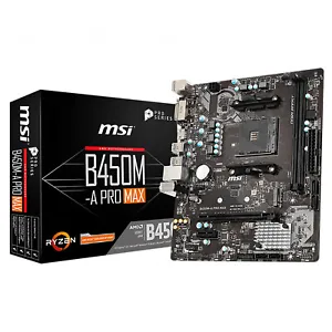 Carte mère MSI B450M-A Pro Max AM4 pour AMD Ryzen 5000/3000 Series m-ATX USB 3.2