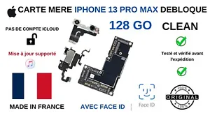 Carte Mere Iphone 13 Promax 128 Go + Face ID 