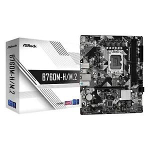 ASROCK Carte Mère B760M-H/M.2 DDR5 (Intel LGA 1700) Micro AT