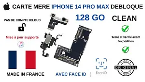 Carte Mere iPhone 14 Promax 128 Go  + Face ID 