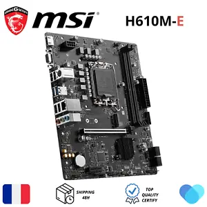 MSI PRO H610M-E DDR4 | Carte Mère Micro ATX Socket Intel LGA1700 PCI-E 4.0 16x