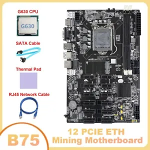 Carte mère B75 12 PCIE Mining LGA1155 + CPU G630 + SATA5143